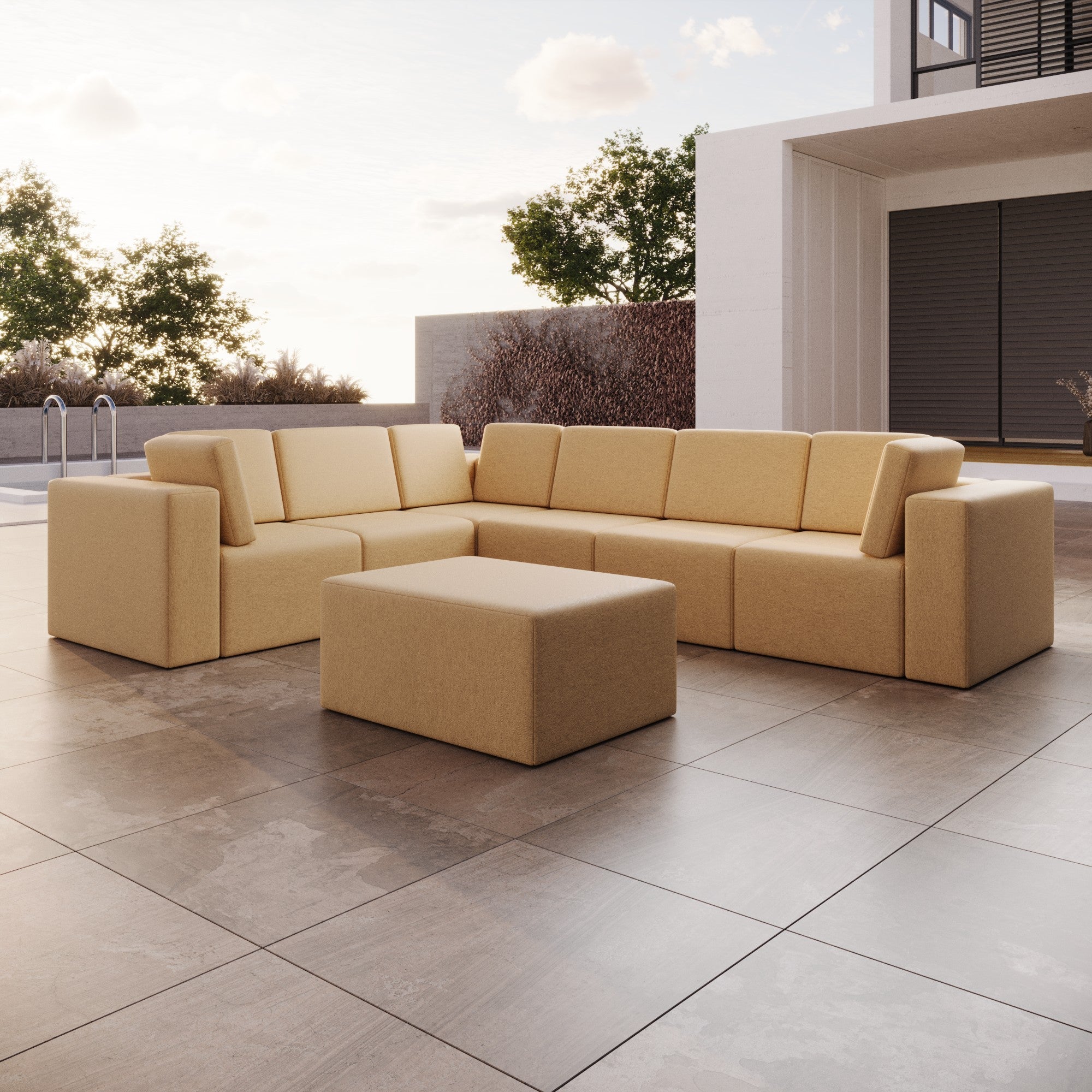 Housse pour canapé de jardin Eden L Maxi avec tabouret d'appoint