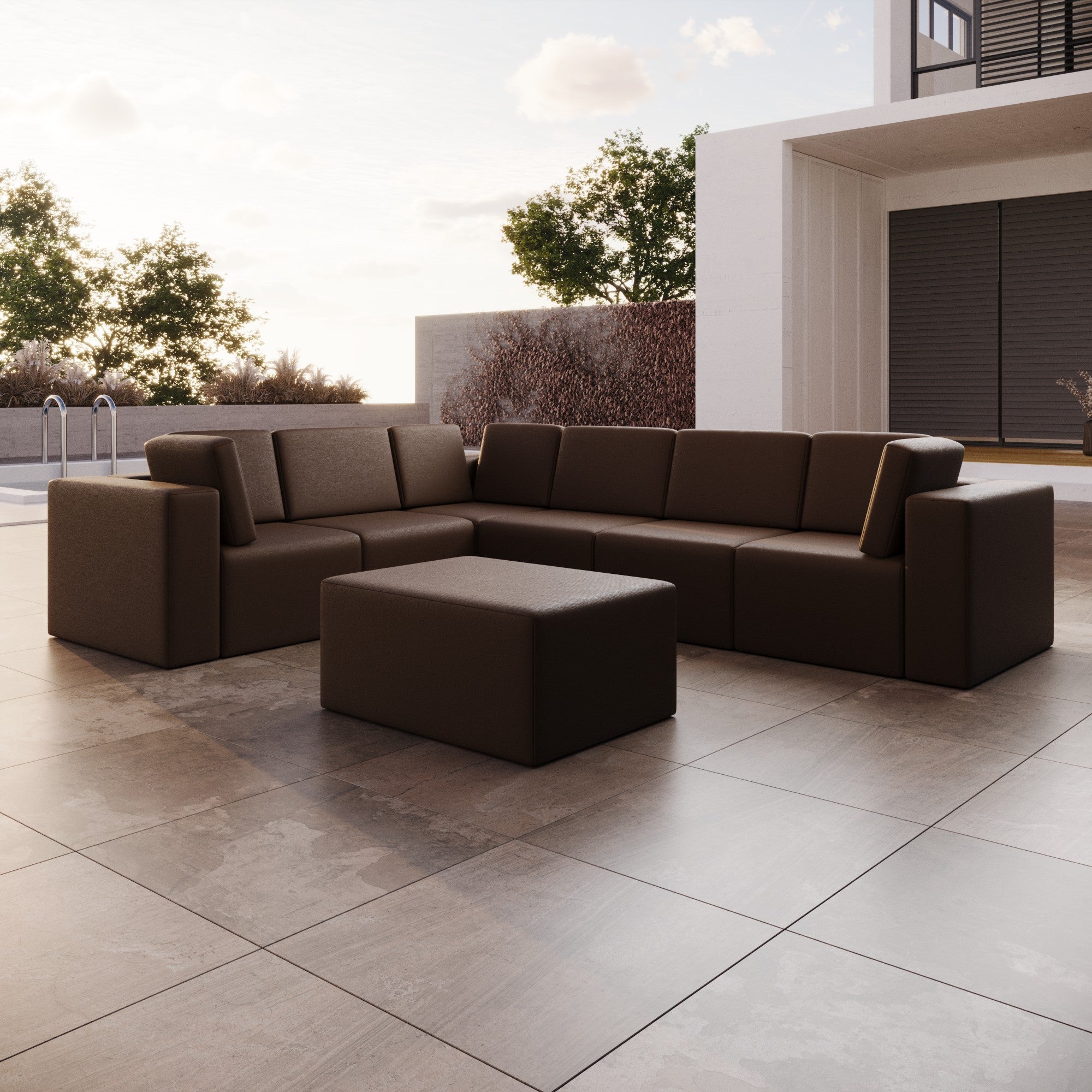 Housse pour canapé de jardin Eden L Maxi avec tabouret d'appoint