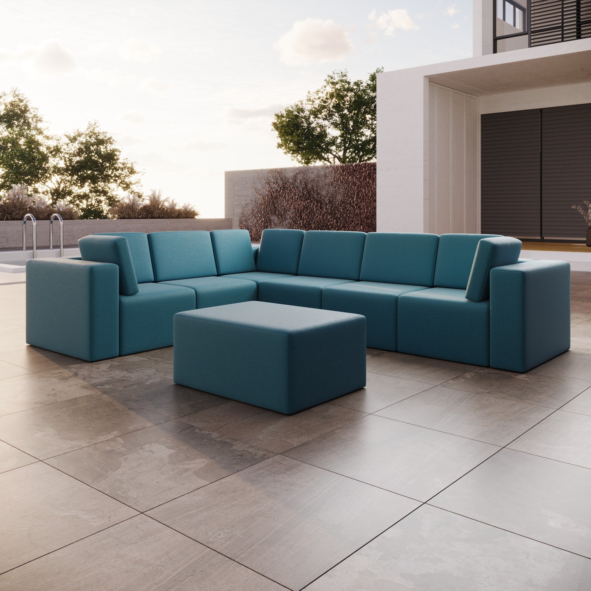 Housse pour canapé de jardin Eden L Maxi avec tabouret d'appoint