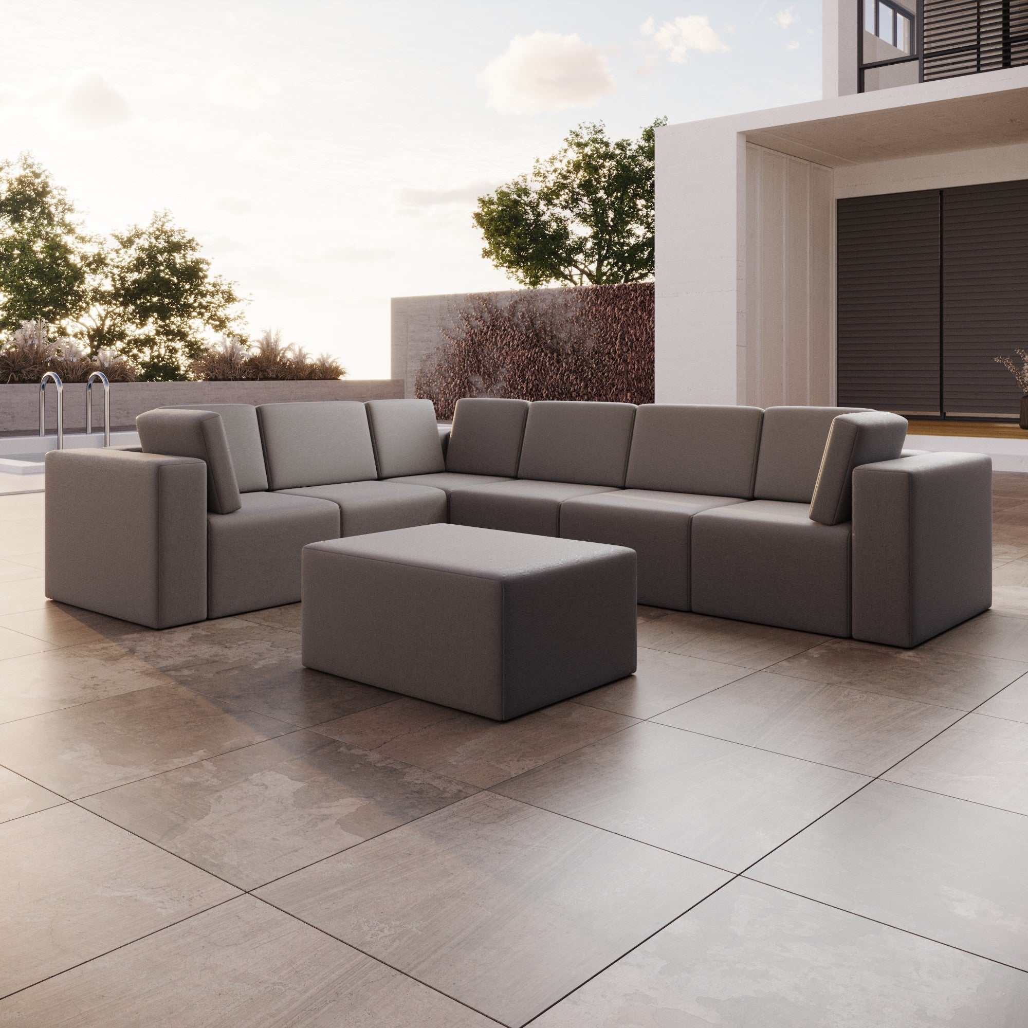 Housse pour canapé de jardin Eden L Maxi avec tabouret d'appoint
