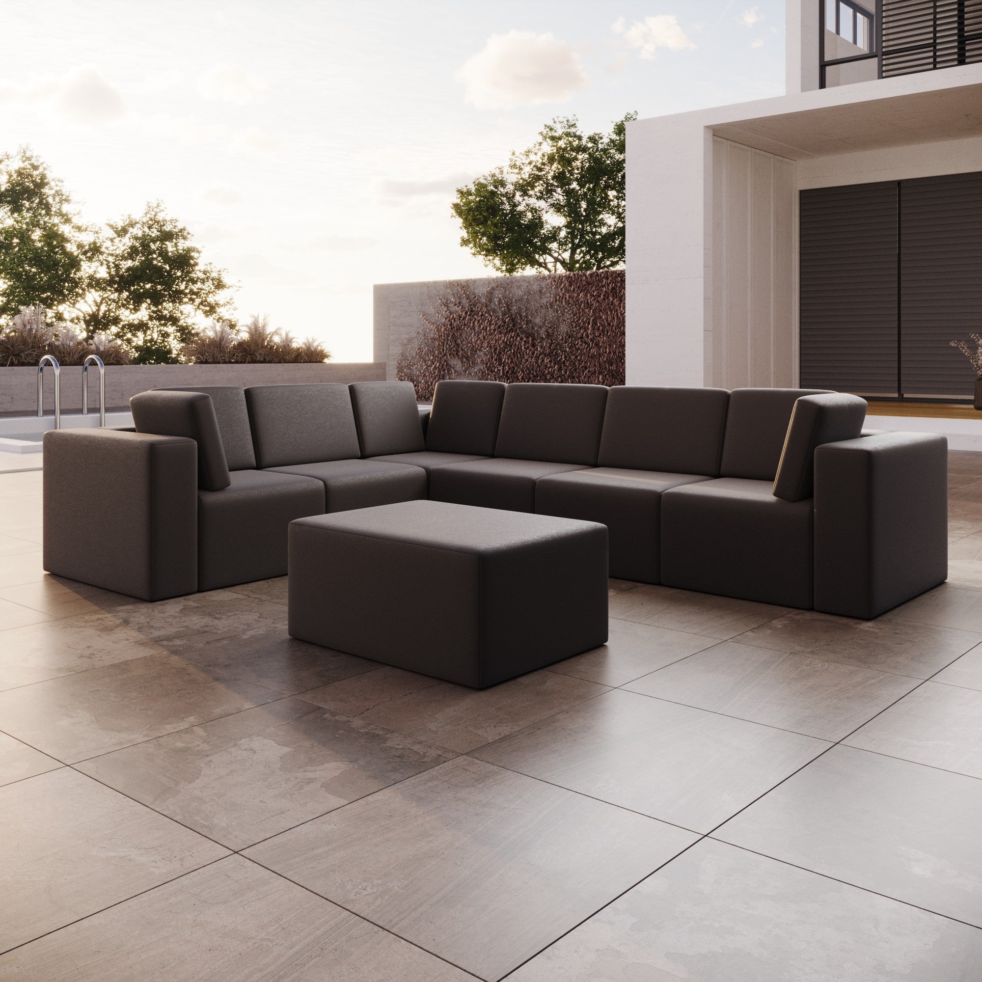 Housse pour canapé de jardin Eden L Maxi avec tabouret d'appoint