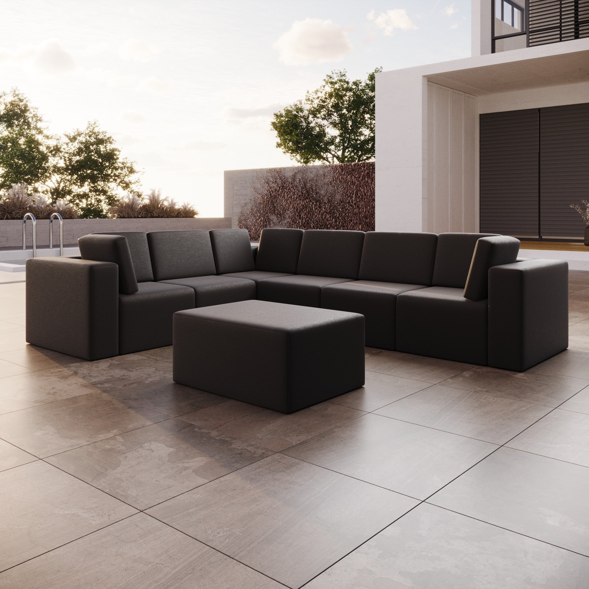 Housse pour canapé de jardin Eden L Maxi avec tabouret d'appoint