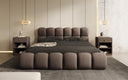 Designer Polsterbett Boston Bouclé mit Stauraum