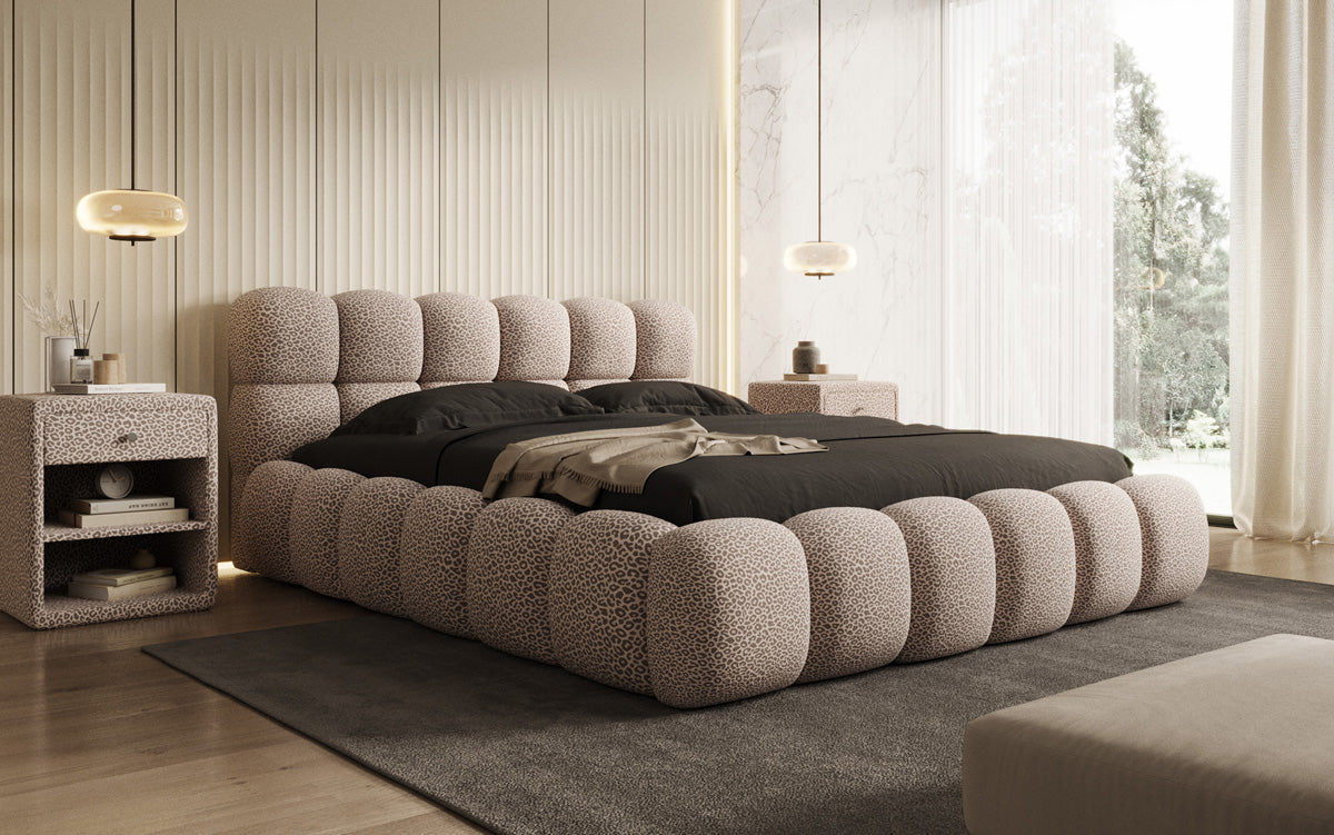 Designer Polsterbett Boston Wild Edition mit Stauraum