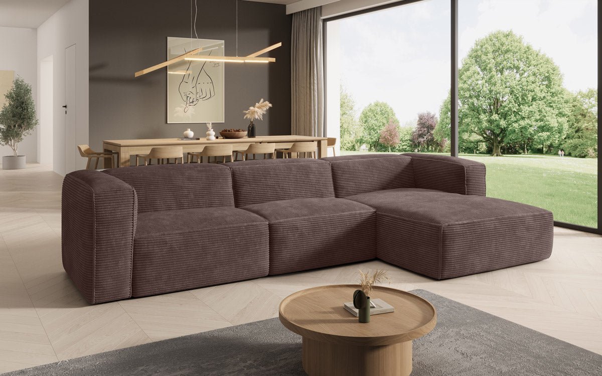 Designer Sofa Comfy L in Corduroy