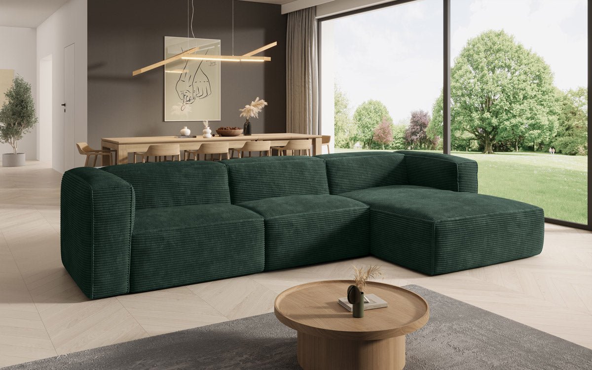 Designer Sofa Comfy L in Corduroy