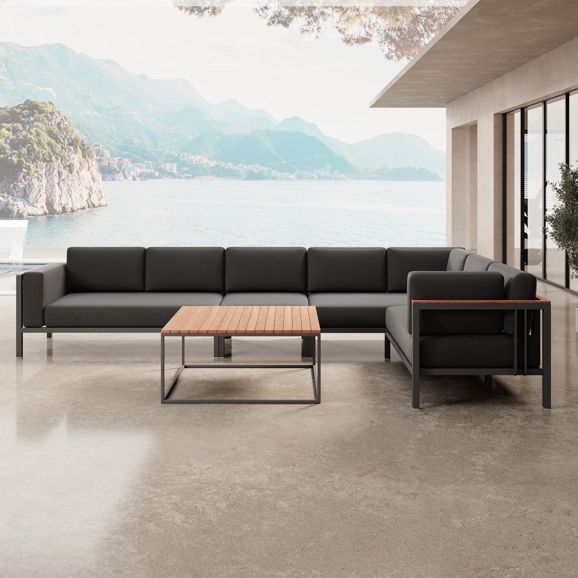 Euphoria – L-Maxilounge & Aluminum Table | Aevora™ Collection