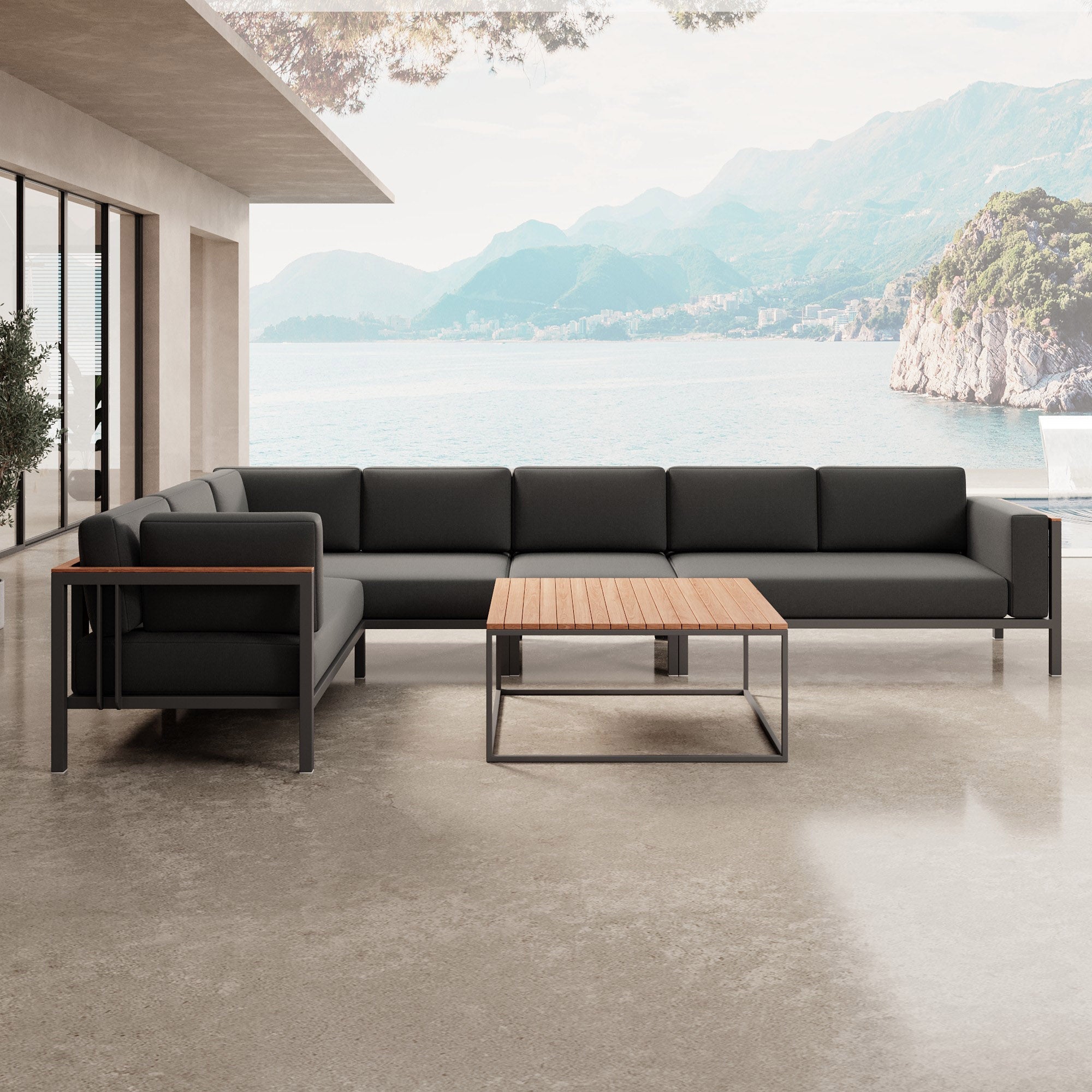 Euphoria – L-Maxilounge & Aluminum Table | Aevora™ Collection