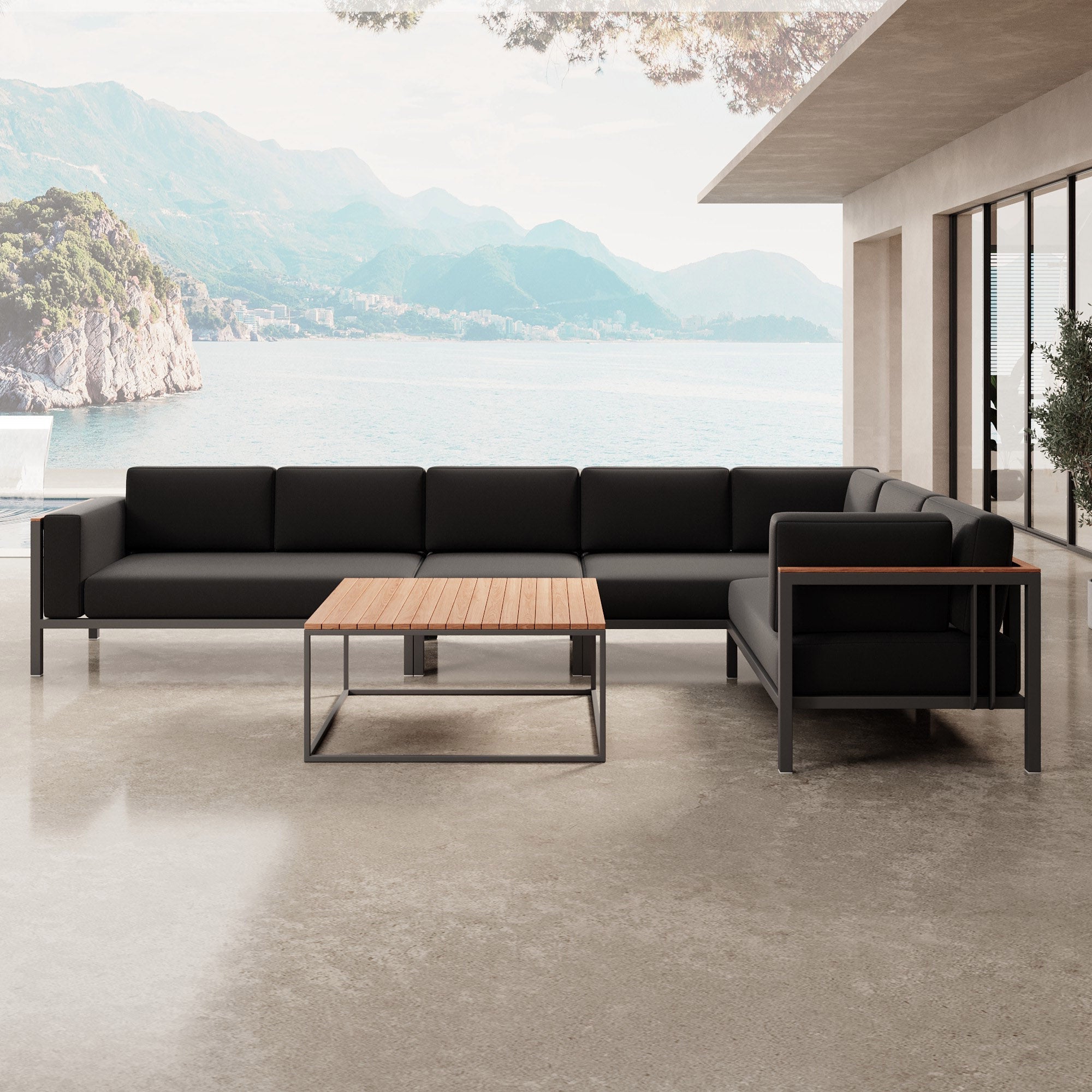 Euphoria – L-Maxilounge & Aluminum Table | Aevora™ Collection