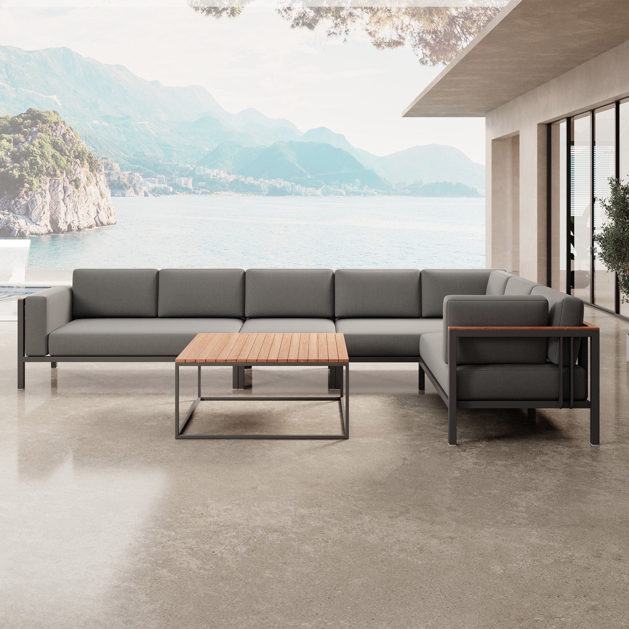 Euphoria – L-Maxilounge & Aluminum Table | Aevora™ Collection