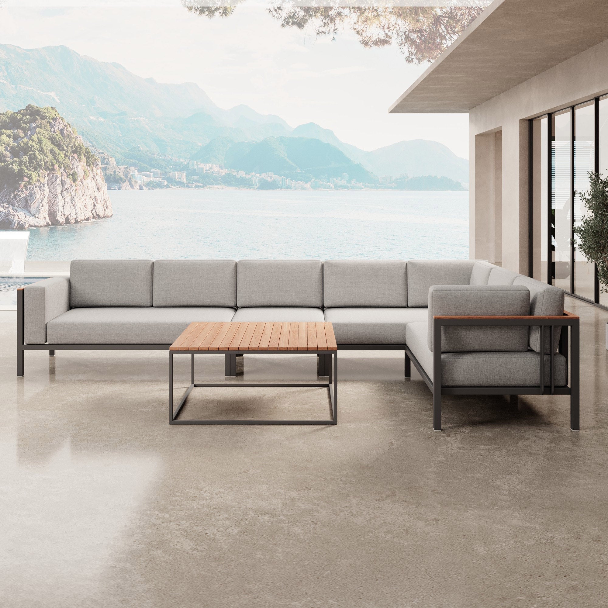 Euphoria – L-Maxilounge & Aluminum Table | Aevora™ Collection
