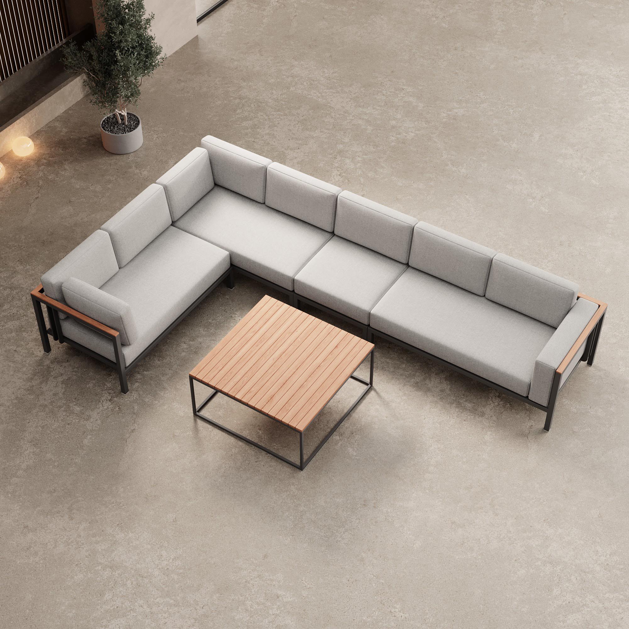 Euphoria – L-Maxilounge & Aluminum Table | Aevora™ Collection