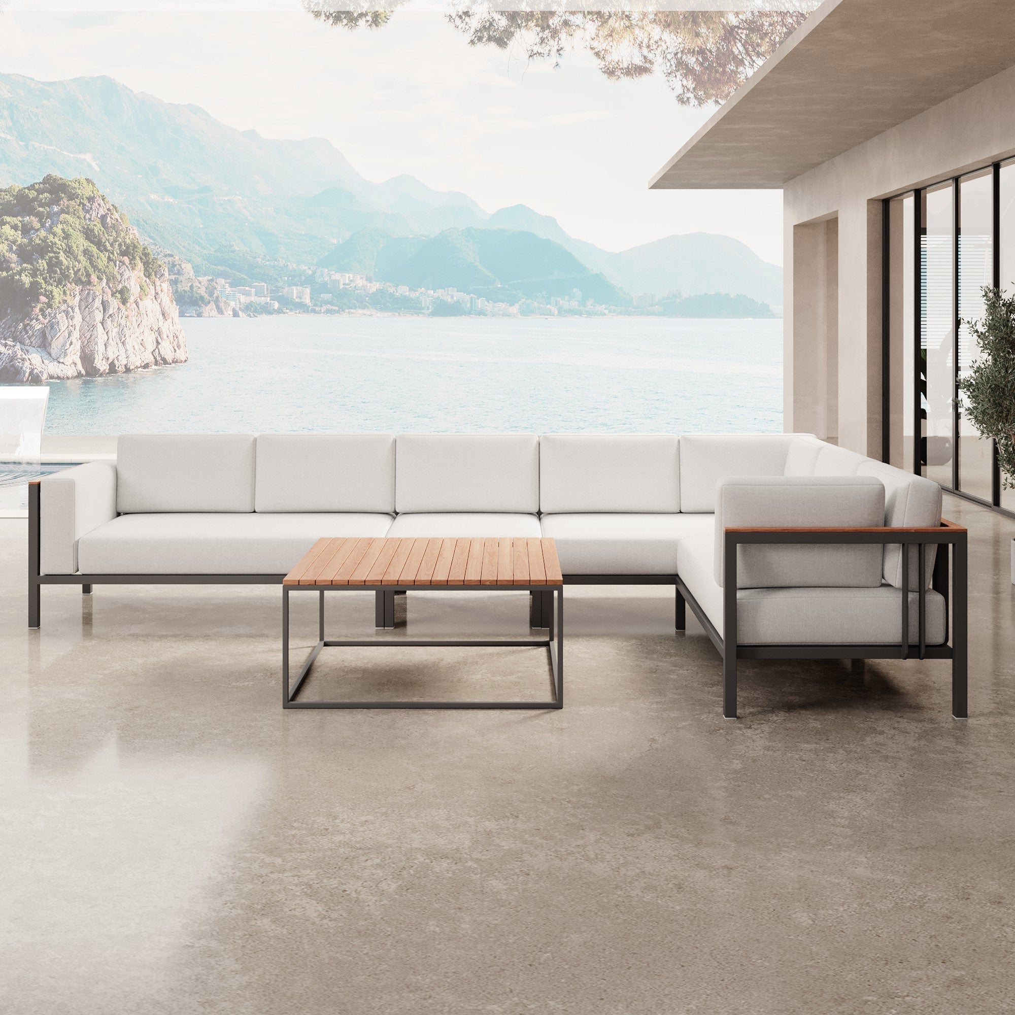 Euphoria – L-Maxilounge & Aluminum Table | Aevora™ Collection
