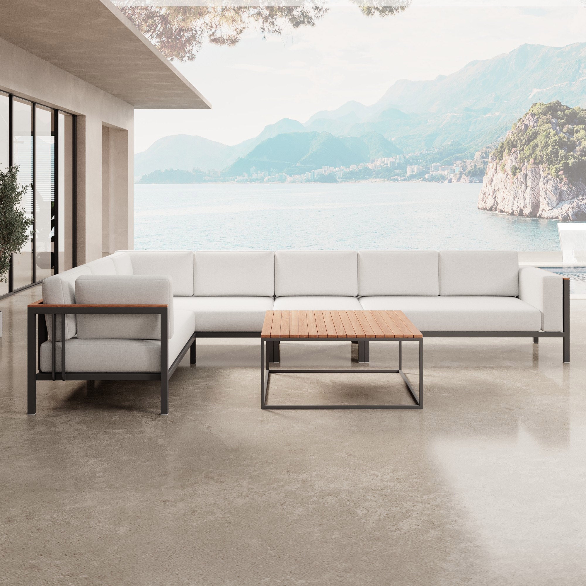 Euphoria – L-Maxilounge & Aluminum Table | Aevora™ Collection
