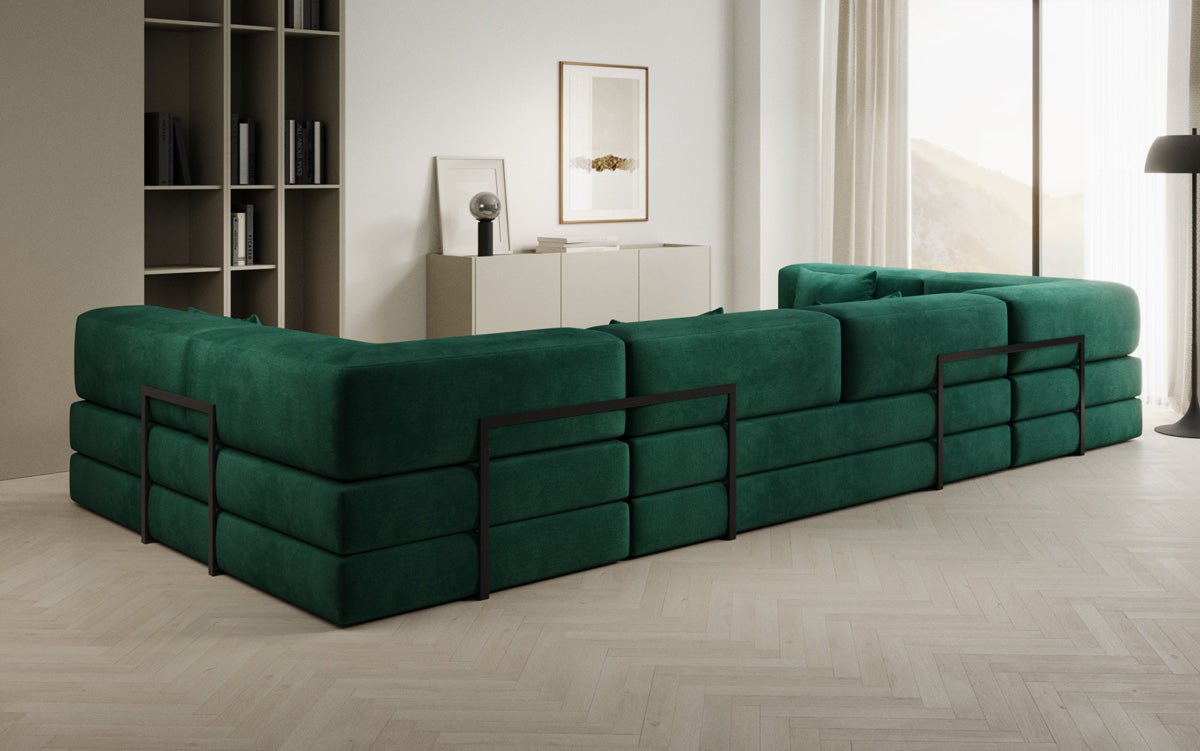 Canapé design Lazy U en Velours