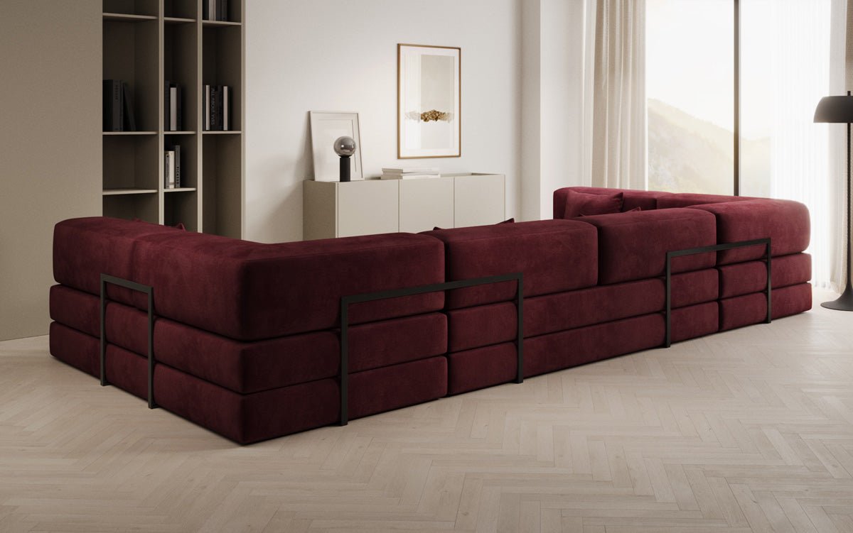 Canapé design Lazy U en Velours