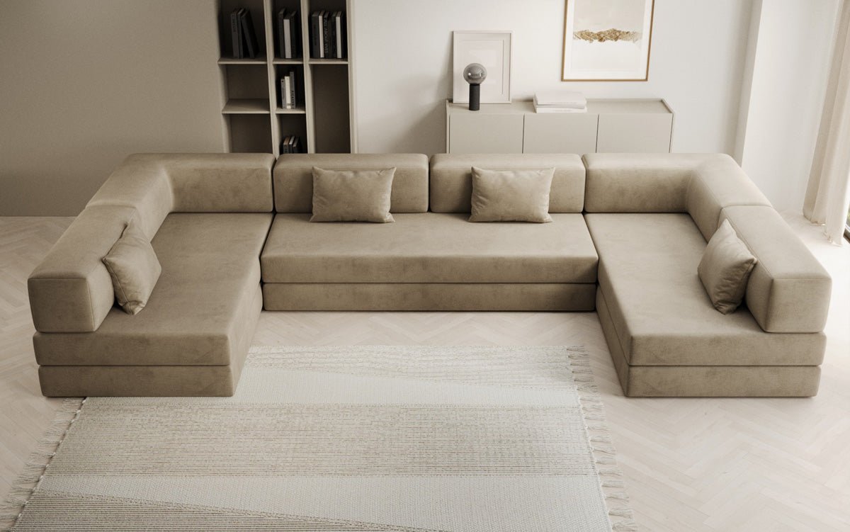 Canapé design Lazy U en Velours