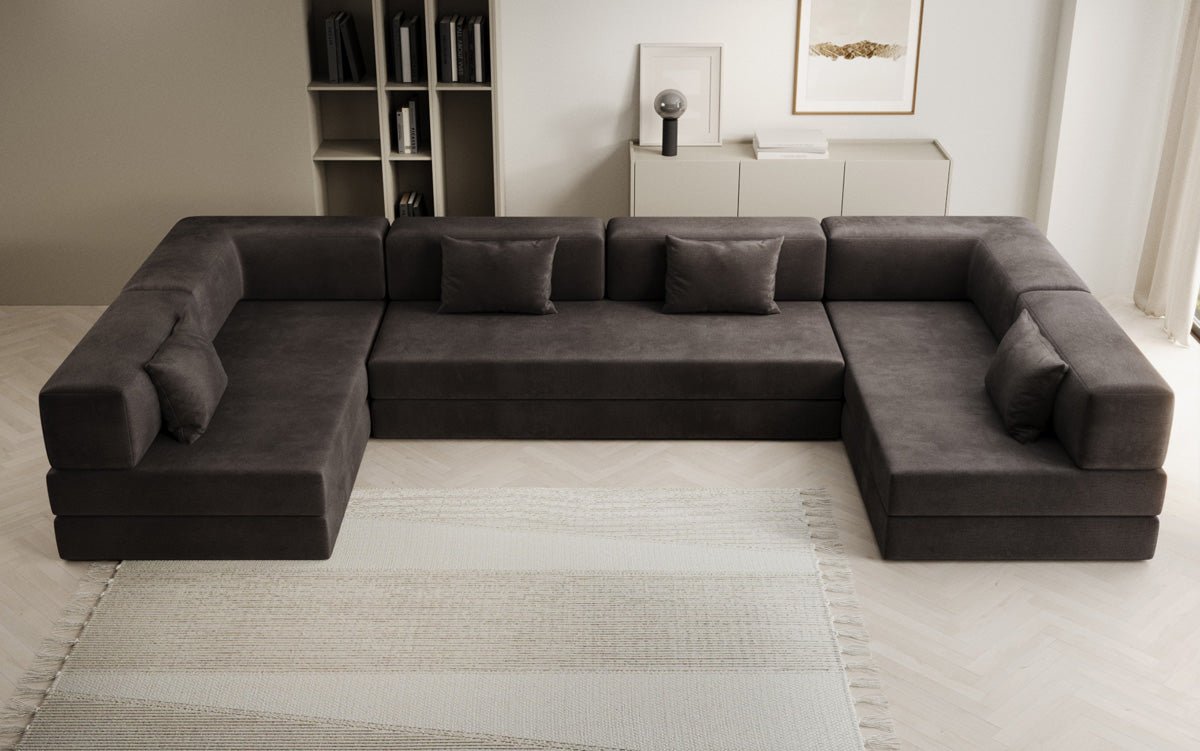 Canapé design Lazy U en Velours