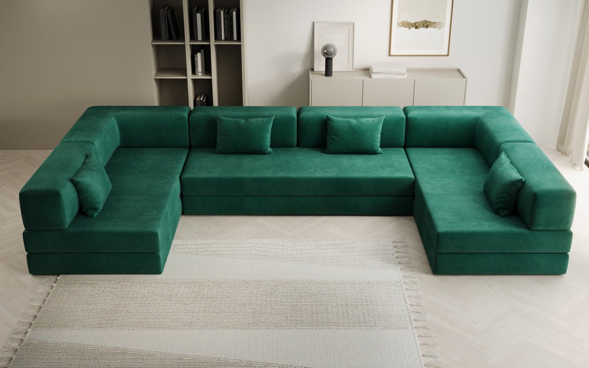 Canapé design Lazy U en Velours