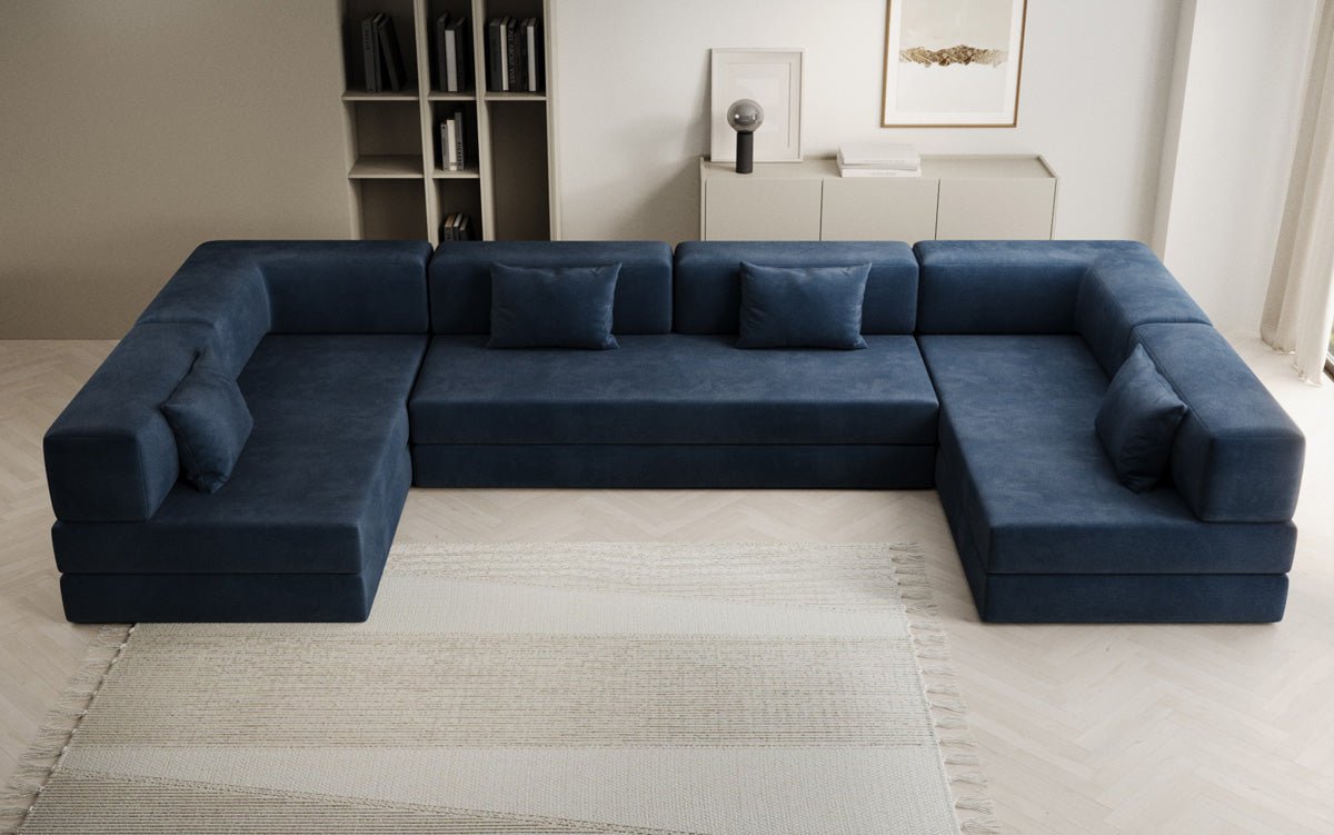 Canapé design Lazy U en Velours