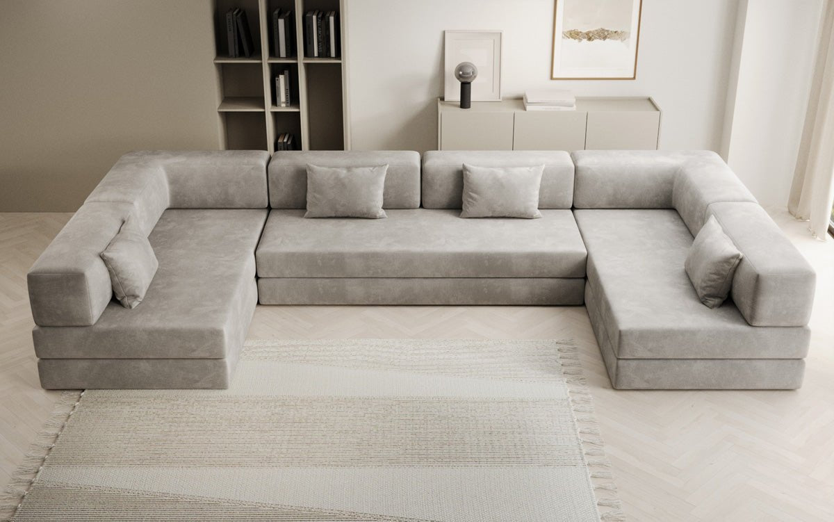 Canapé design Lazy U en Velours