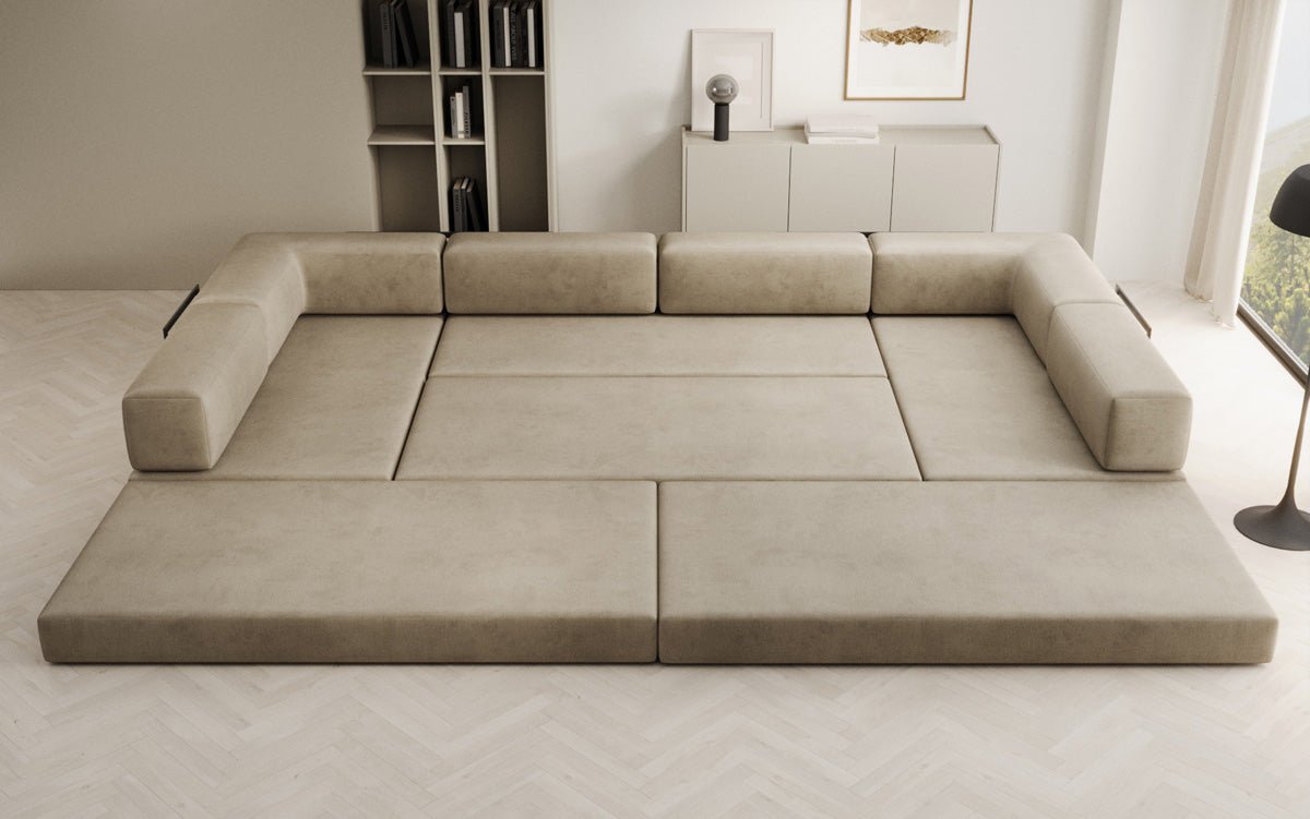 Canapé design Lazy U en Velours