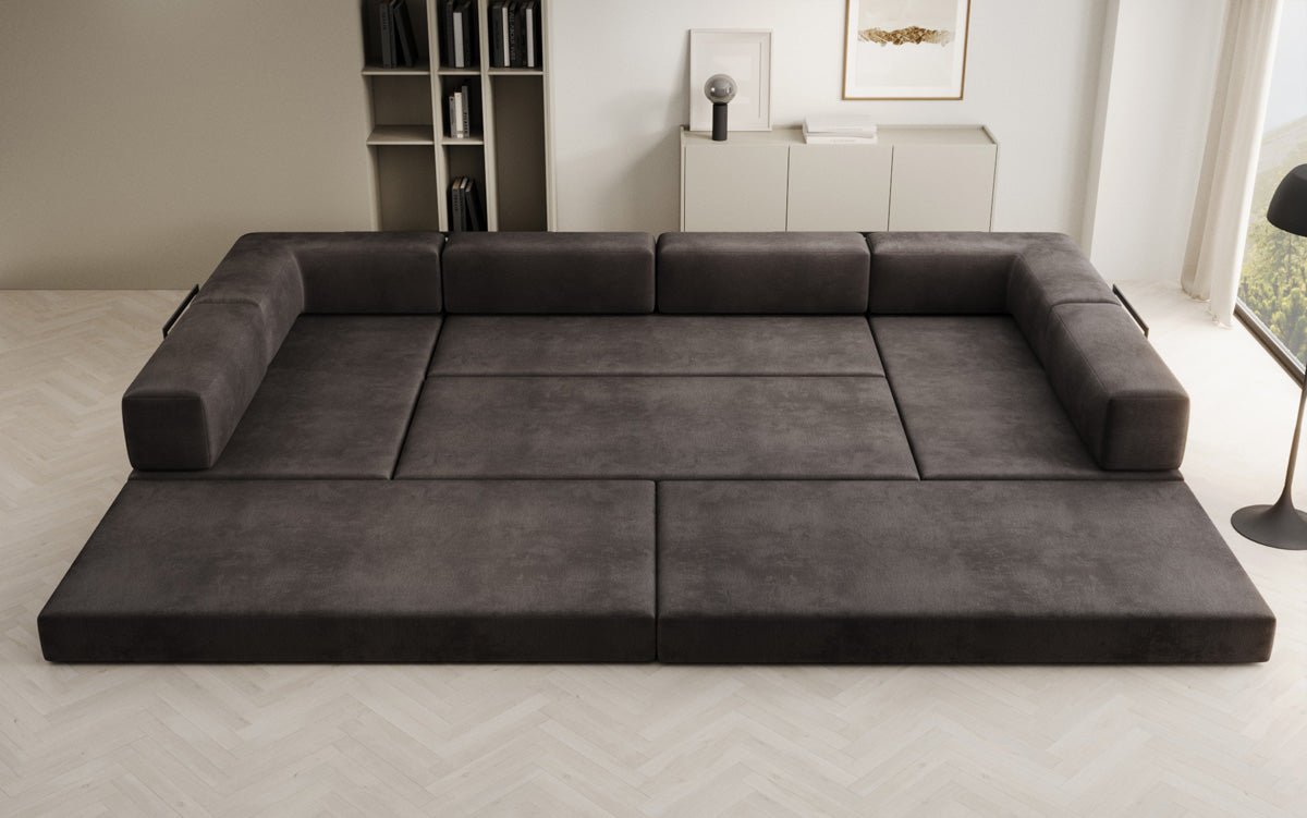 Canapé design Lazy U en Velours