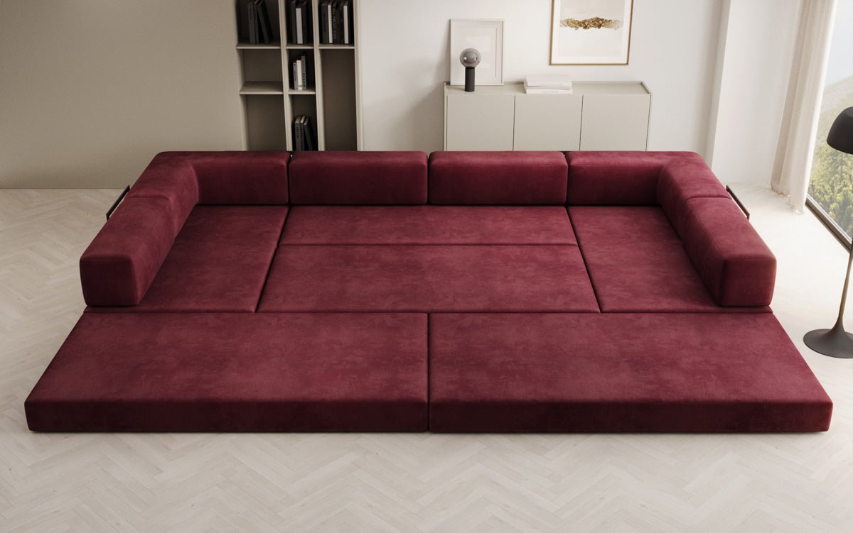 Canapé design Lazy U en Velours