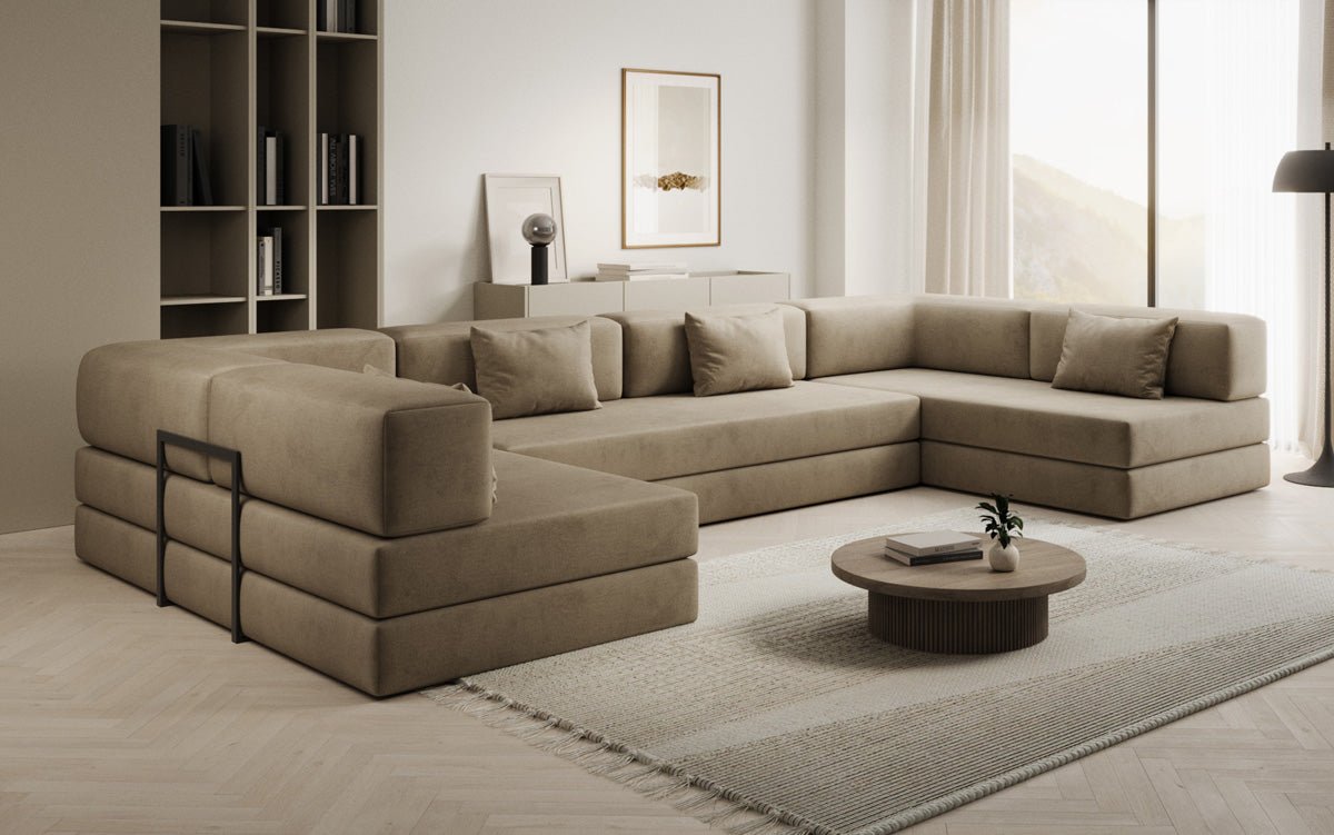 Canapé design Lazy U en Velours