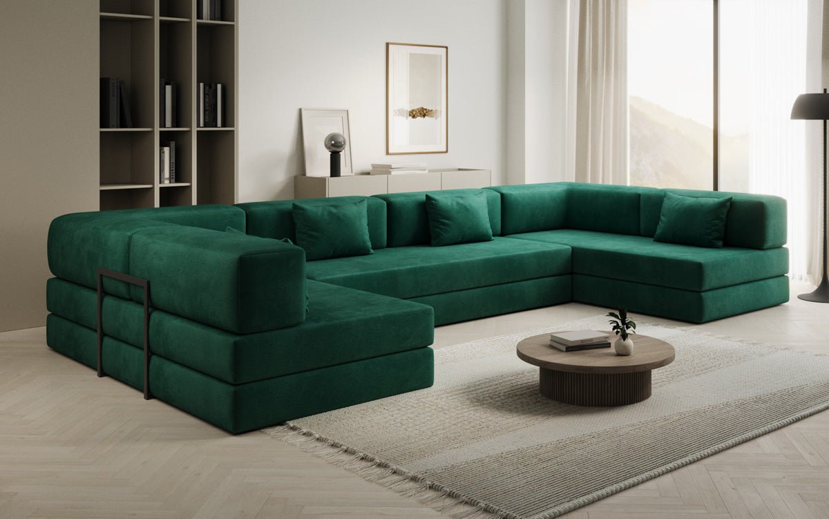 Canapé design Lazy U en Velours