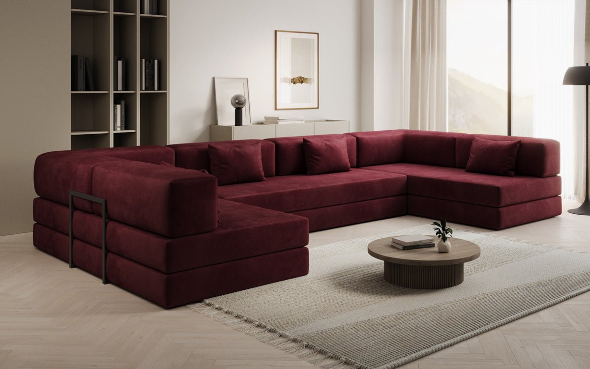 Canapé design Lazy U en Velours