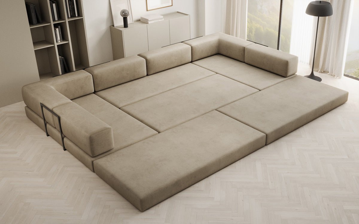 Canapé design Lazy U en Velours