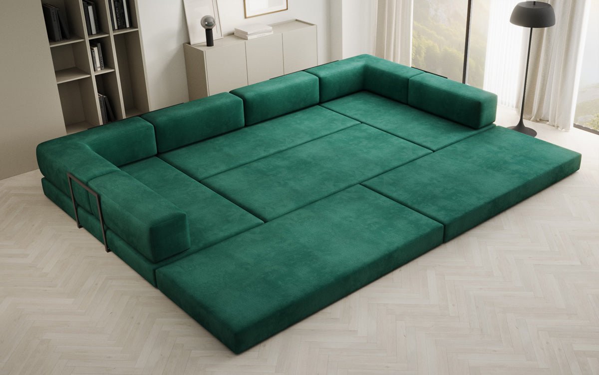Canapé design Lazy U en Velours
