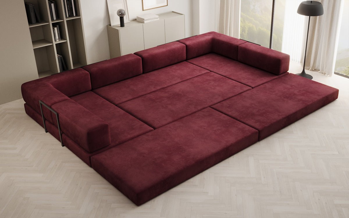 Canapé design Lazy U en Velours