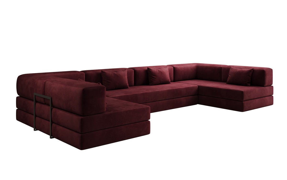 Canapé design Lazy U en Velours