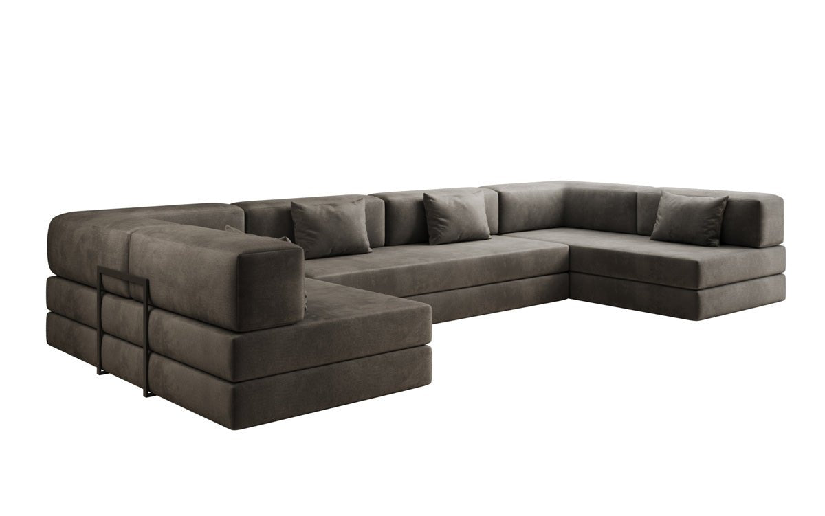 Canapé design Lazy U en Velours