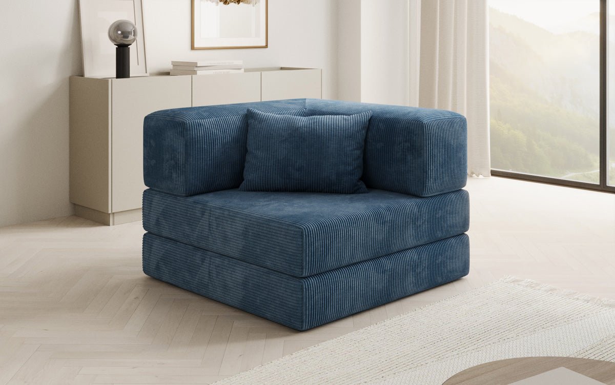 Canapé fauteuil Lazy en Côtelé
