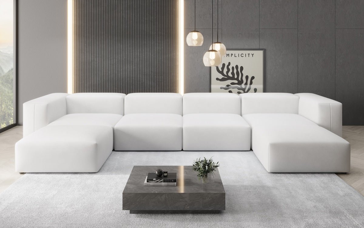 Canapé Designer U Snug en cuir véritable