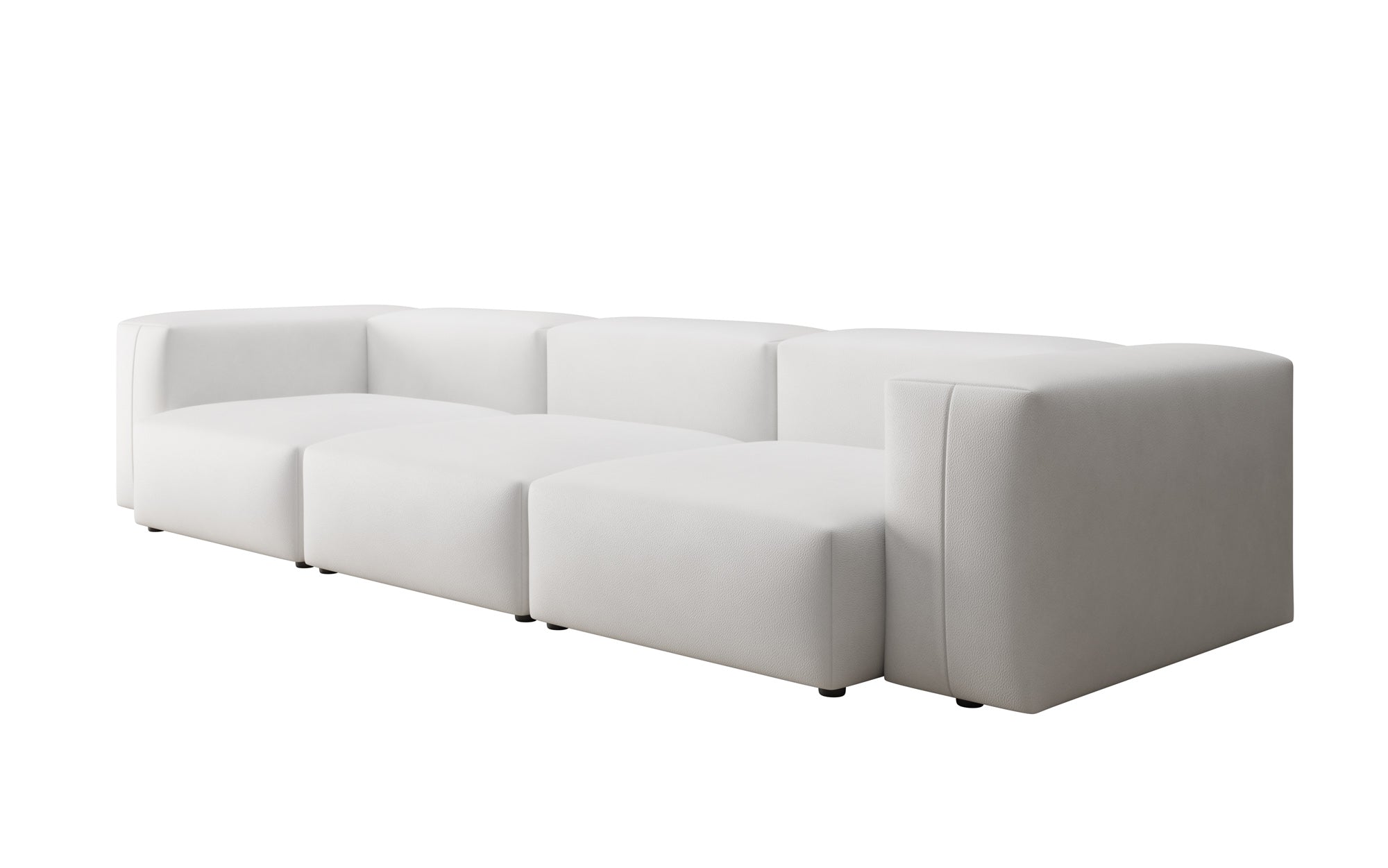 Canapé design 3 places Snug en cuir véritable
