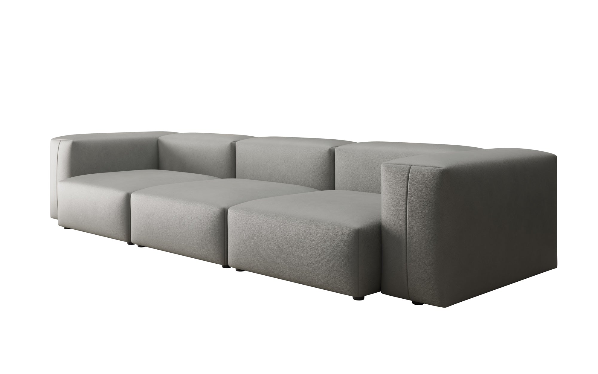 Canapé design 3 places Snug en cuir véritable