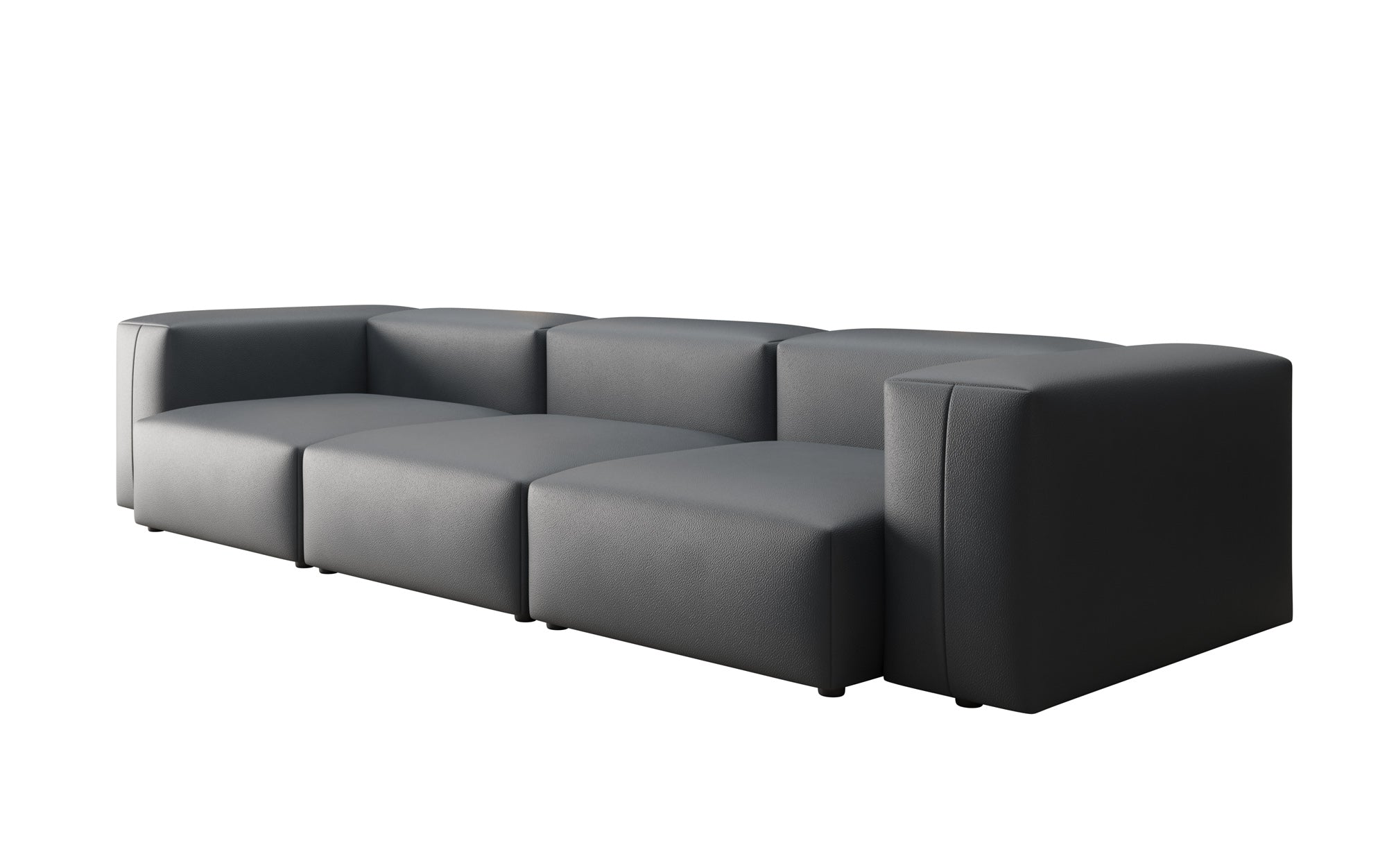 Canapé design 3 places Snug en cuir véritable