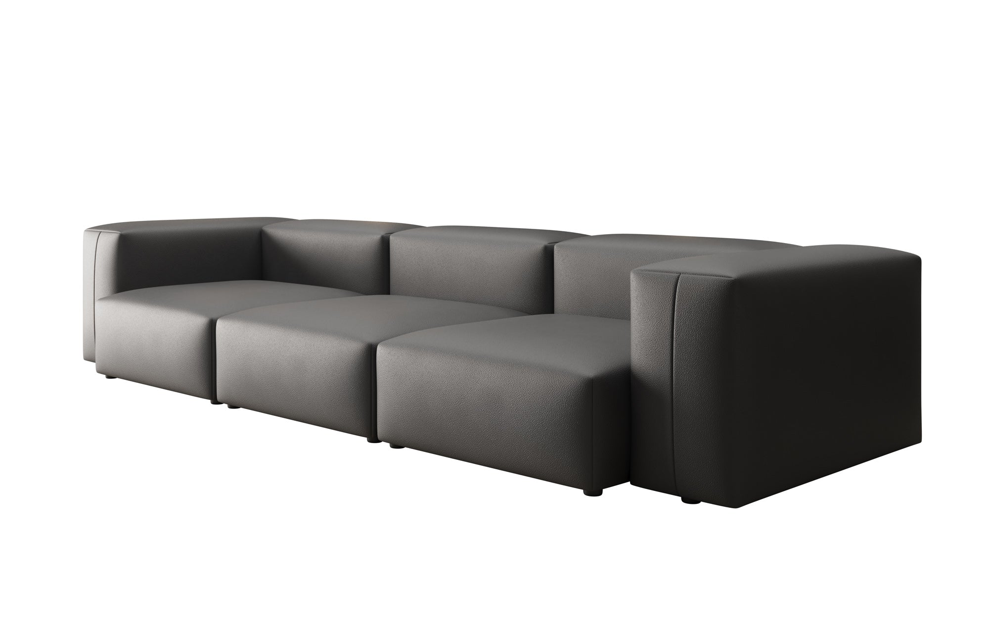 Canapé design 3 places Snug en cuir véritable