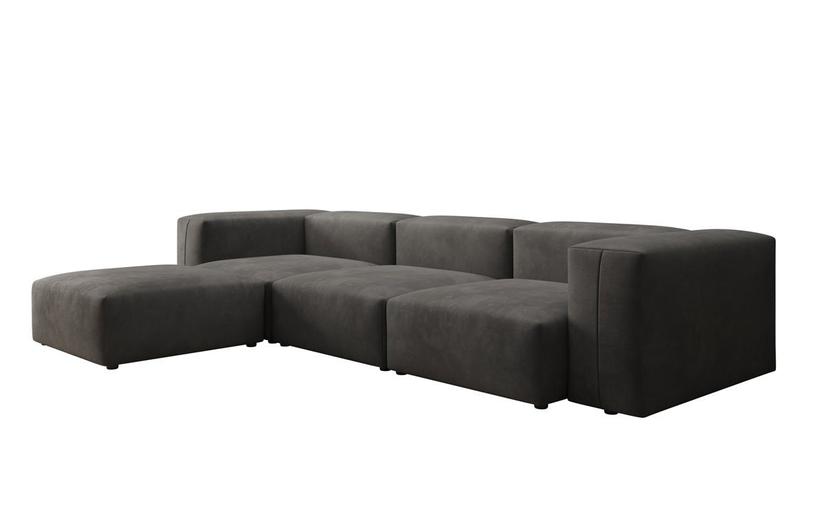 Designer L Sofa Snug in Samt