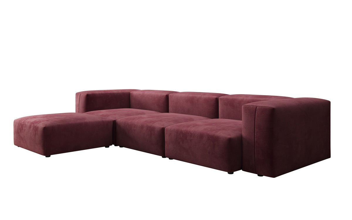Designer L Sofa Snug in Samt
