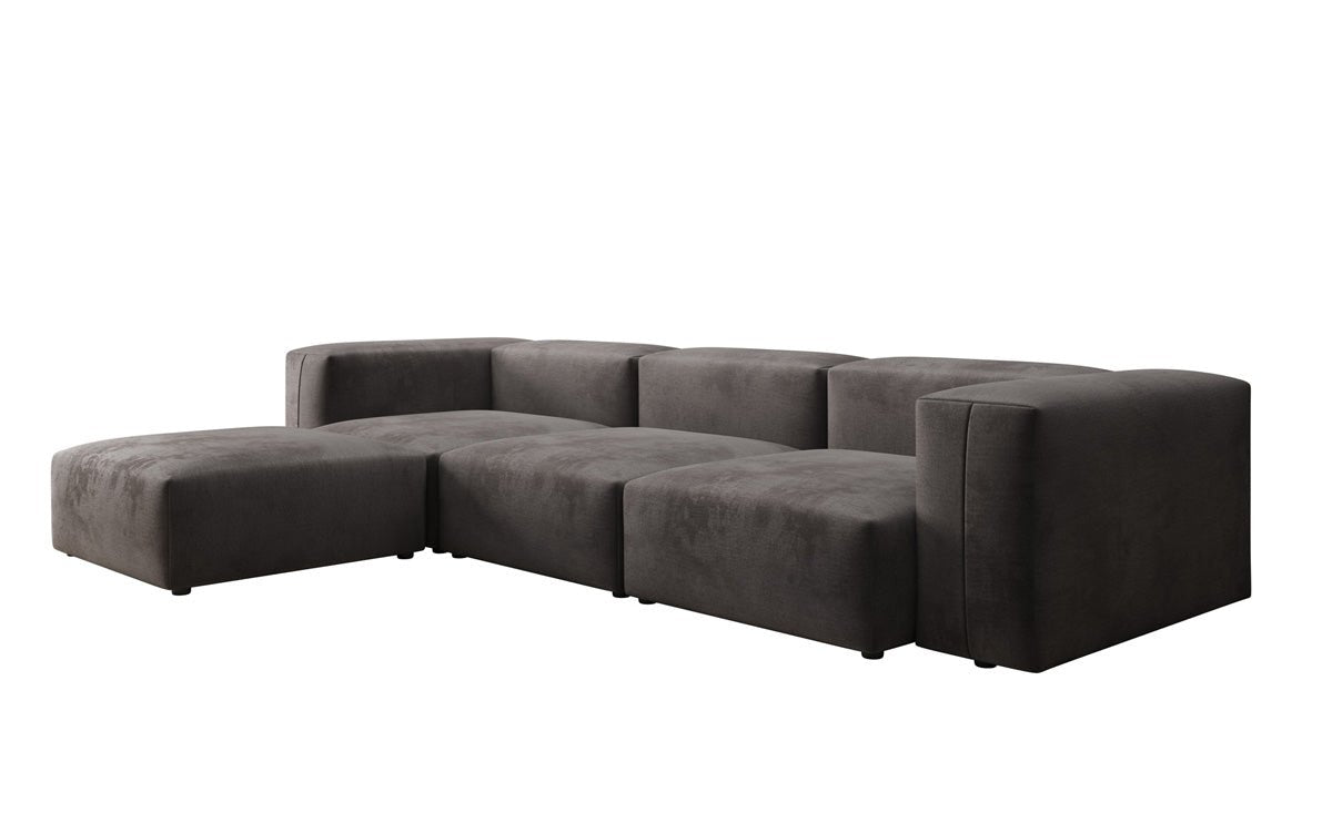 Designer L Sofa Snug in Samt