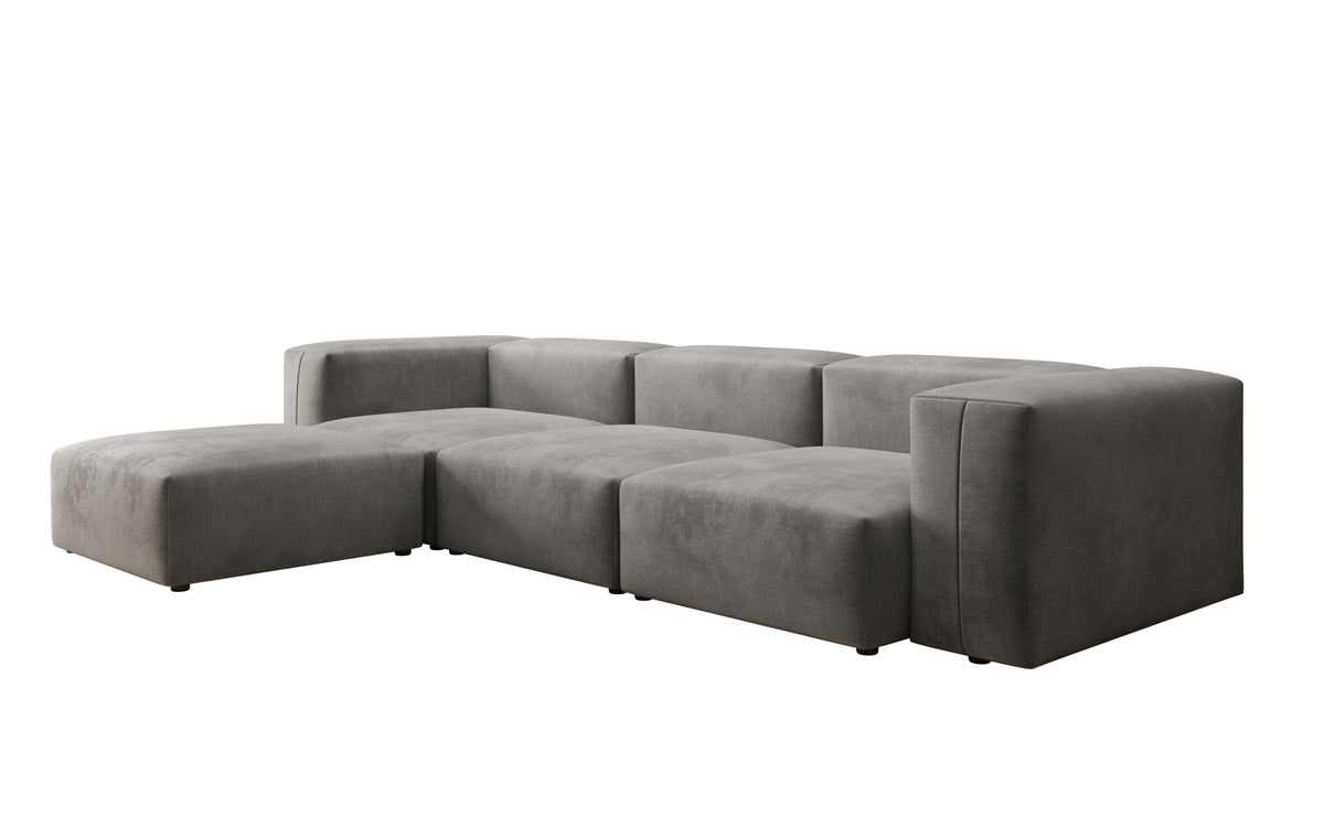 Designer L Sofa Snug in Samt