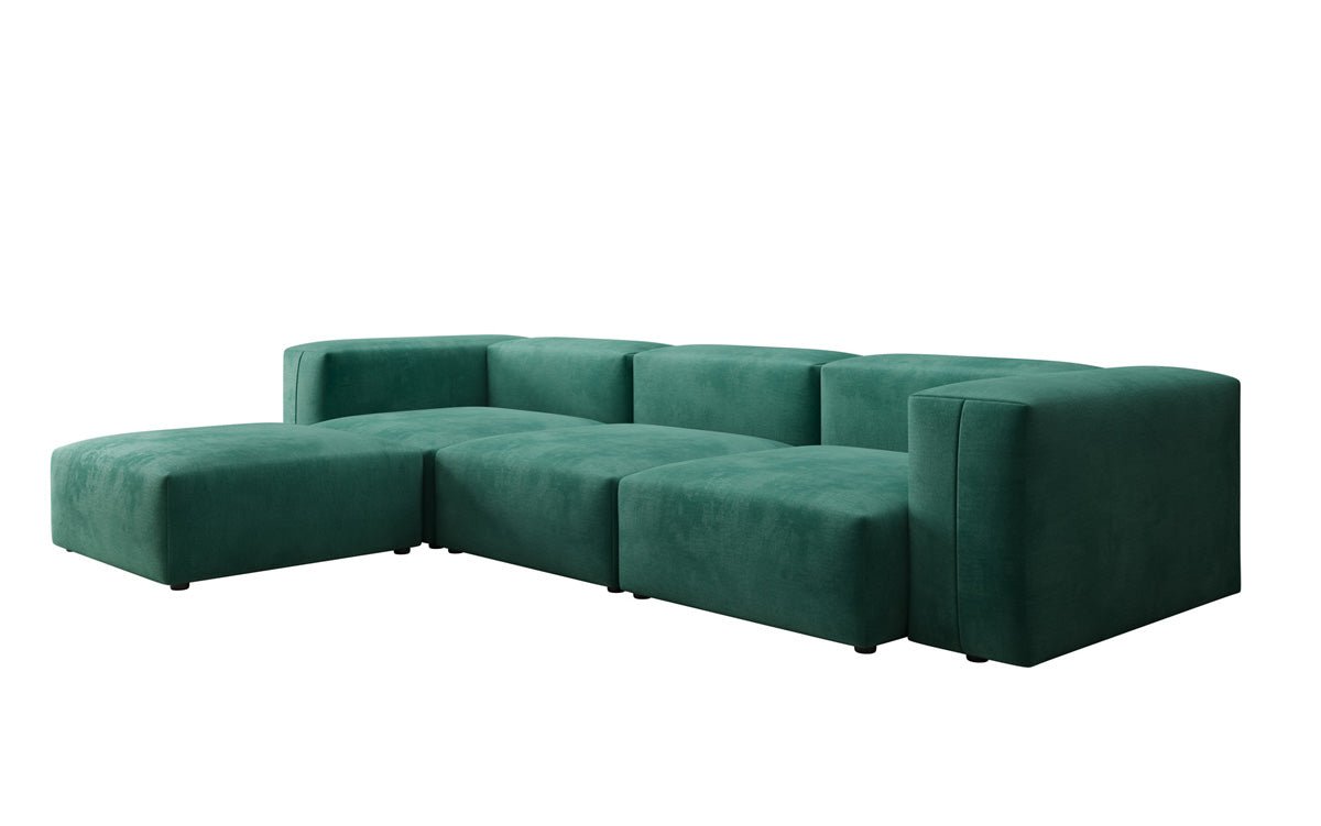 Designer L Sofa Snug in Samt