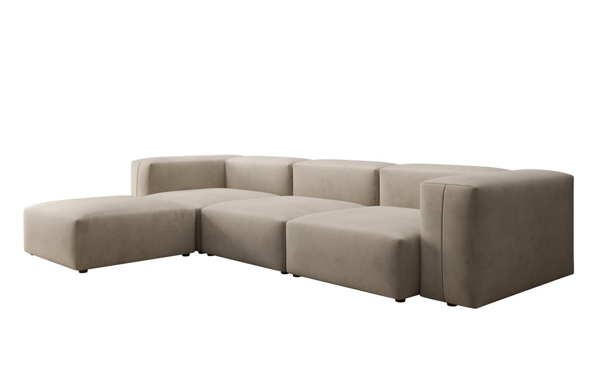Designer L Sofa Snug in Samt