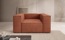 Fauteuil design Lesley en tissu texturé