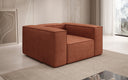 Fauteuil design Lesley en tissu texturé